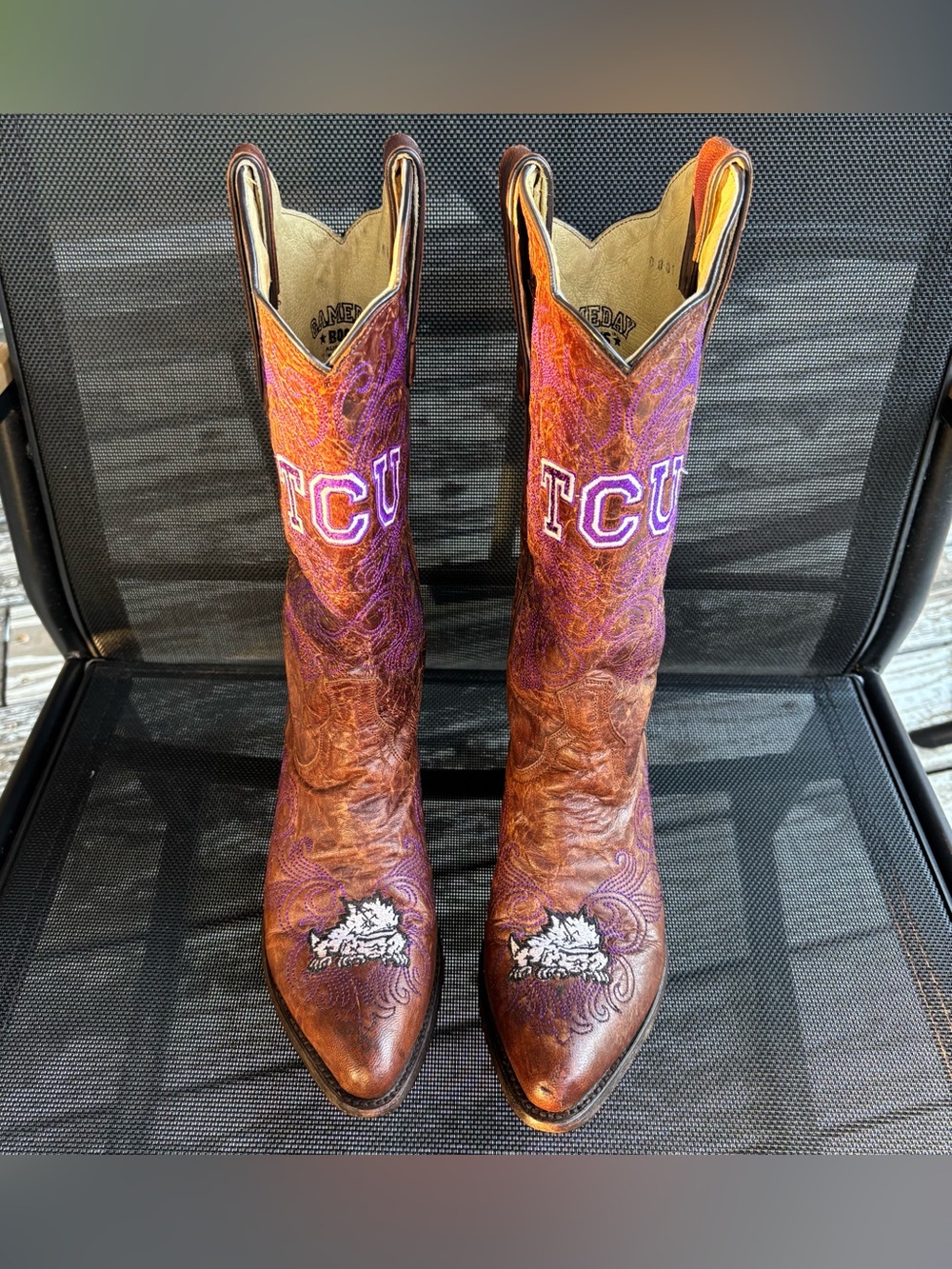 TCU Gameday Embroidered Western Cowboy Boots